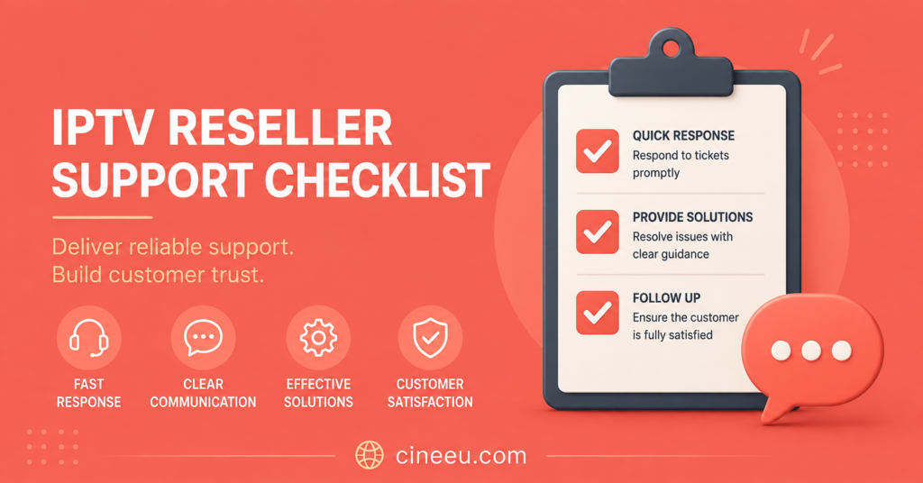 IPTV reseller support checklist