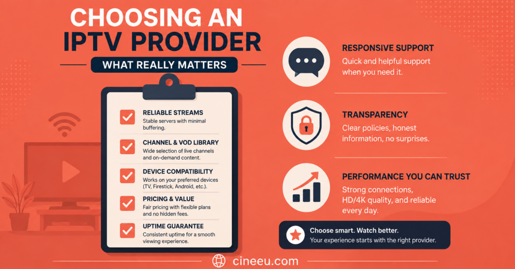 Choosing an IPTV provider checklist