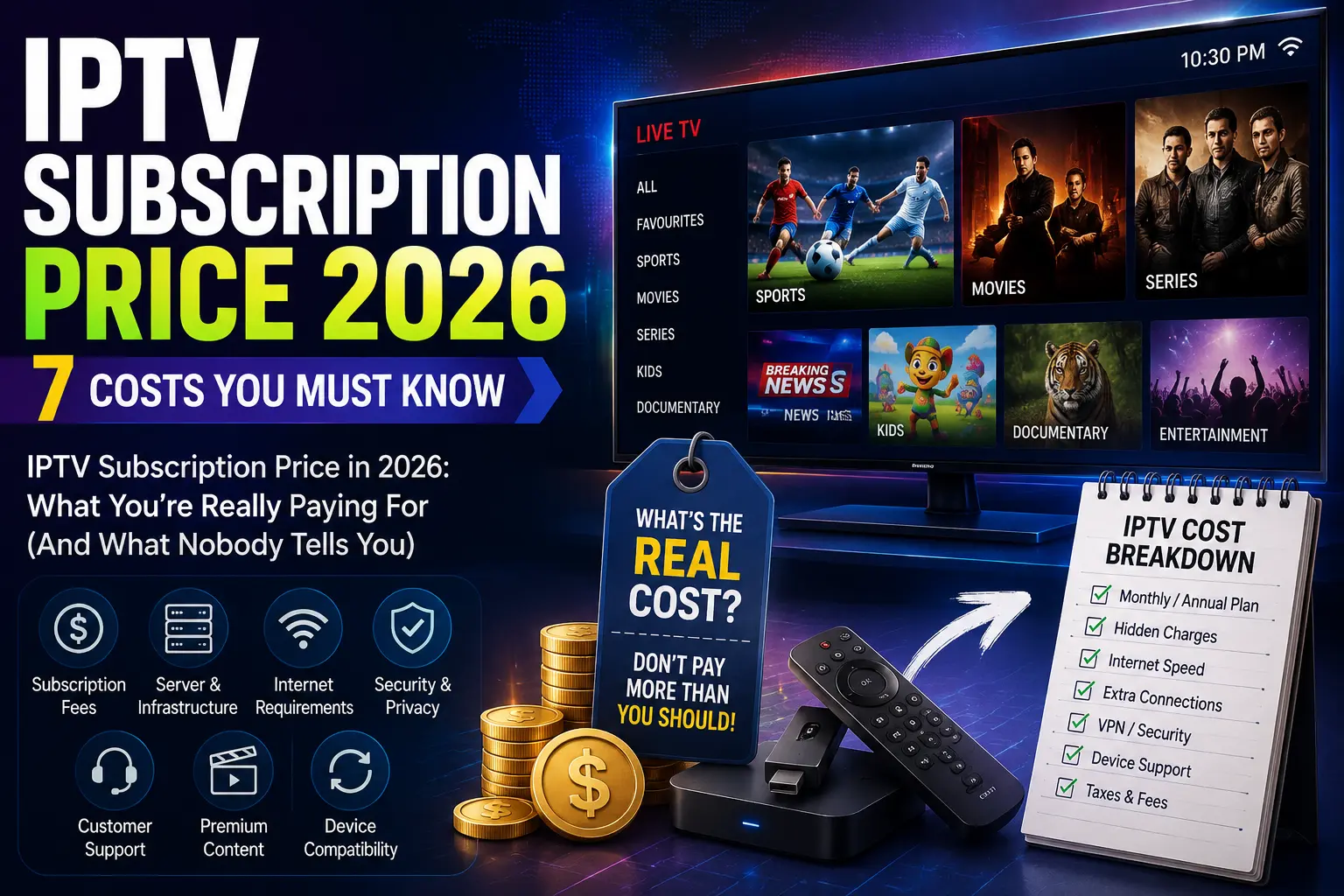 IPTV Subscription Price 2026: 7 Costs You Must Know