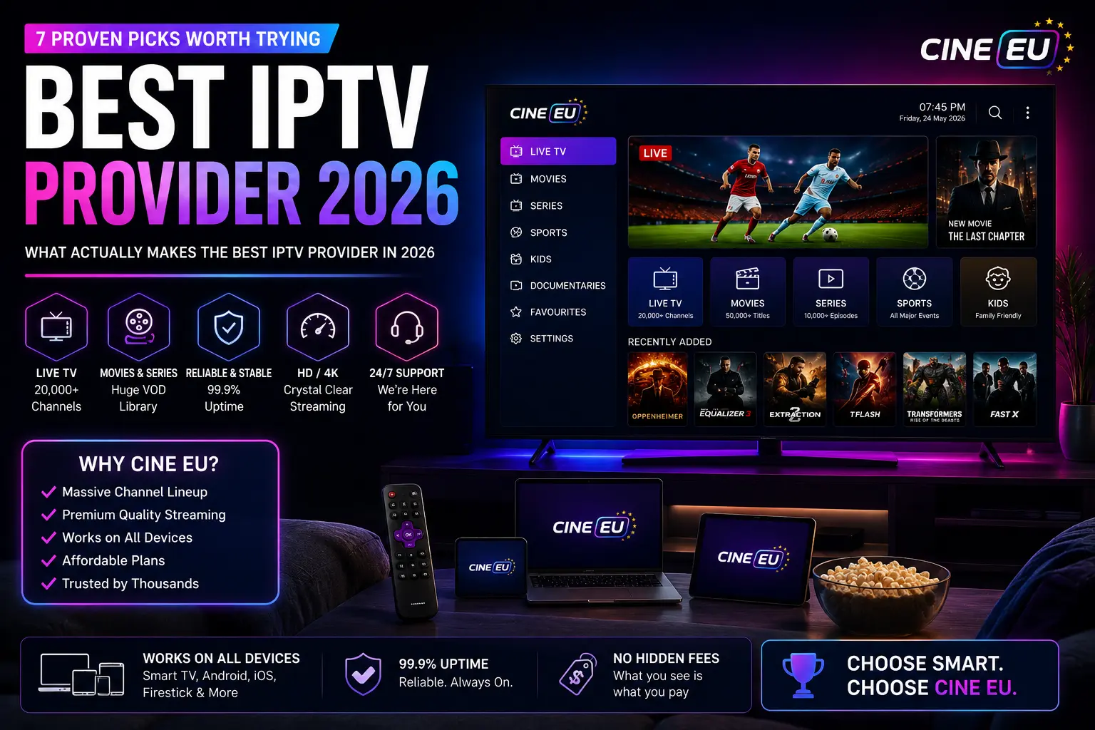 Best IPTV Provider 2026: 7 Proven Picks Worth Trying
