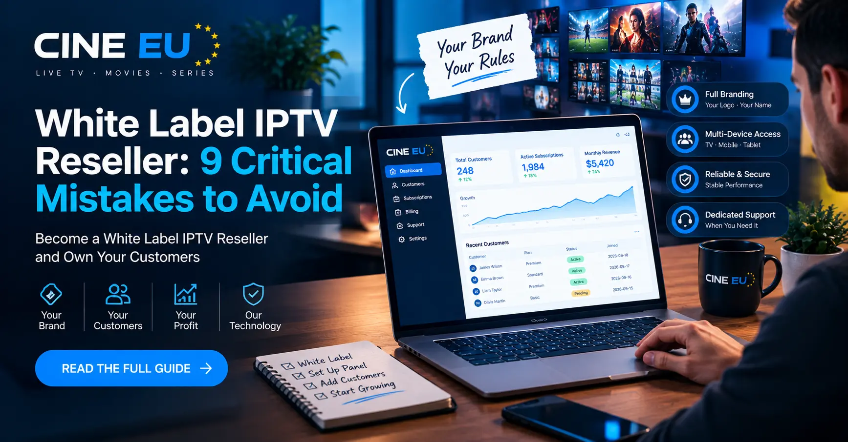 White Label IPTV Reseller: 9 Critical Mistakes to Avoid