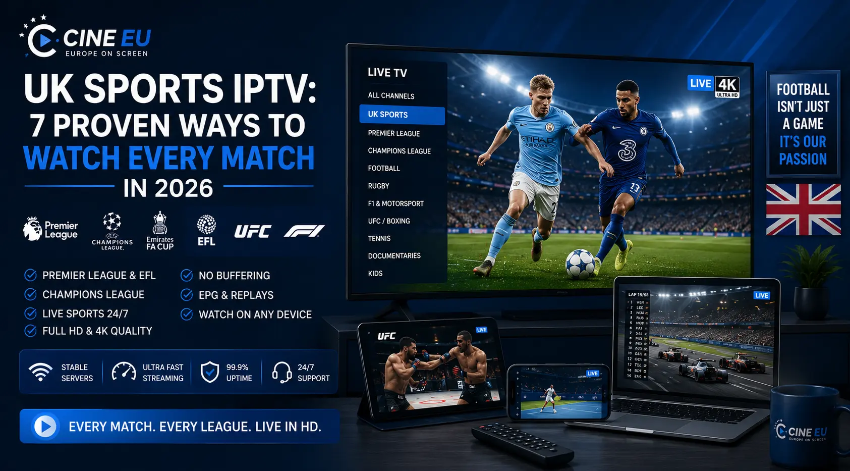 UK Sports IPTV: 7 Proven Ways To Watch Every Match In 2026