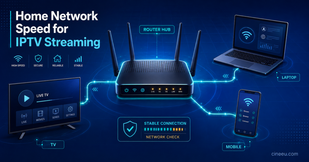 Home network speed for IPTV streaming